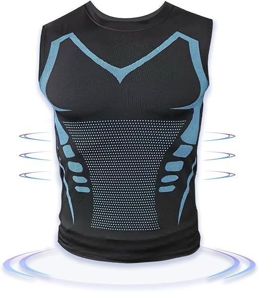Men Compression Shirt Version Ionic Shaping Sleeveless Vest Sport Tank Top S-2XL gallery