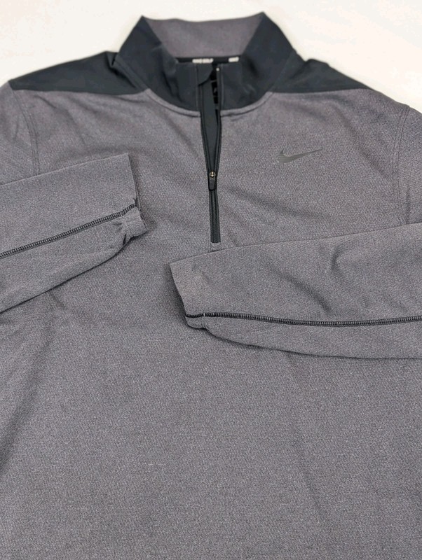 Nike Golf 1/4 Zip Quarter Shirt Mens Medium Gray Dri Fit Pullover Performance gallery