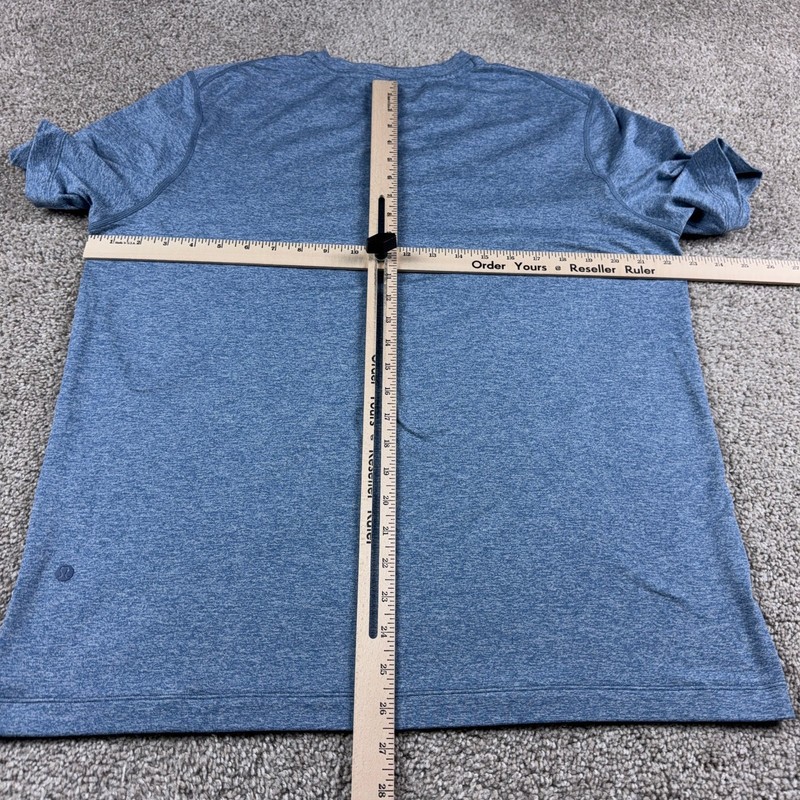Lululemon Shirt Mens Large Blue Soft Jersey Tee Athleisure Stretch Casual gallery