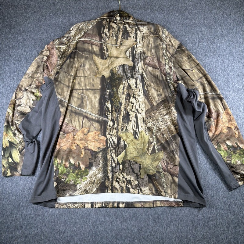 Habit Camo Mossy Oak Sweatshirt Mens XXL 1/4 Zip Pullover Scent-Factor Hunting gallery