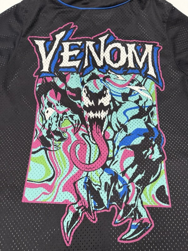 Venom Baseball Jersey Marvel Comics Mens Medium Black Graphic On Both Sides gallery