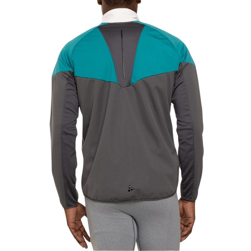 Craft Glide Jacket Men’s XL White Gray Green Waterproof Windproof Full Zip gallery
