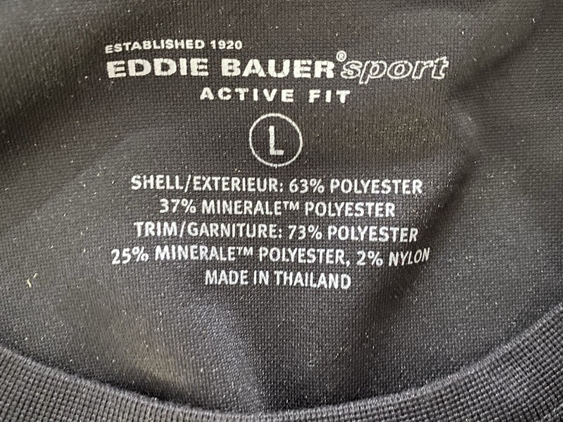 Eddie Bauer Sport Active Fit Size Large Blue Short Sleeve T-Shirt Outdoor gallery