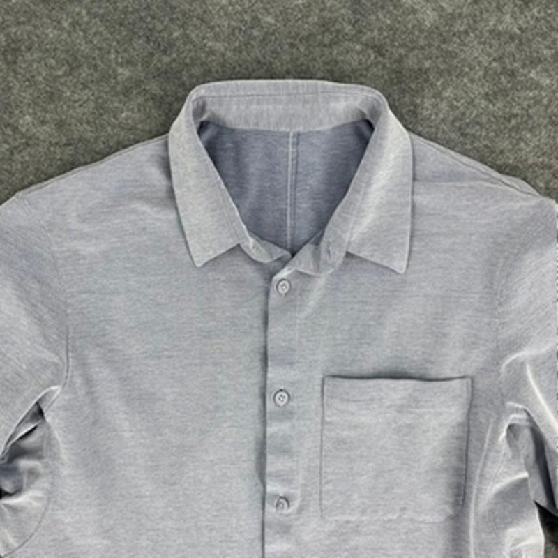 Lululemon Commission Long Sleeve Button Down *Qwick Oxford Blue Small gallery
