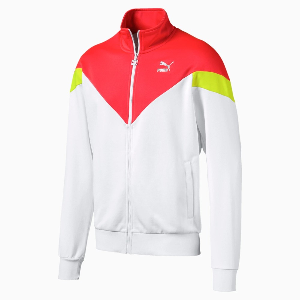Puma Classic ICONIC MCS TRACK Jacket Retro Color-Block T7 Sweat Shirt Men size M
