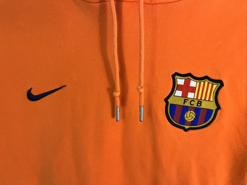Nike FCB Orange Hoodie Futbol Club Barcelona Barca Soccer Size Small gallery