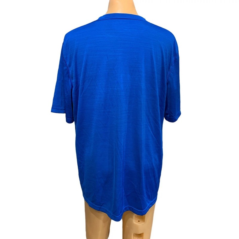 Reebok 2XL Mens Short Sleeve 100% Polyester Crew Neck Royal Blue Athletic Tee gallery