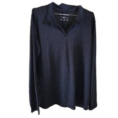 Real Essentials Dark Gray Mens 1/4″ Zip Pullover