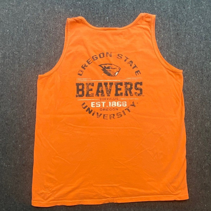 Blue 84 Collegiate Men L Oregon State Beavers Tank Top Orange Graphic 3951 gallery