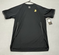 ASICS Mens Medium Black Athletic Shirt JB Logo Short Sleeve Baseball NWT