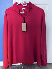 Nike Victory NWT Golf 1/2 Zip Top Mens Size XL Red Dri-FIT