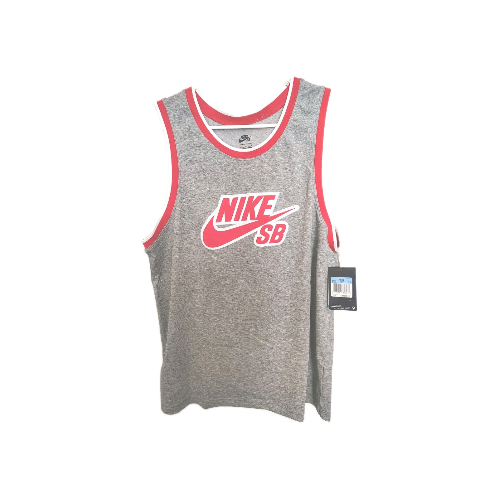 ​Nike SB Men's Basketball Jersey Tank Top Gray Red Size M New With Tag gallery