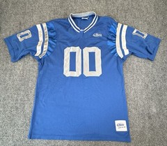 Bud Light Football Jersey Men’s Size M Light Blue 00 Football Beer Here We Go