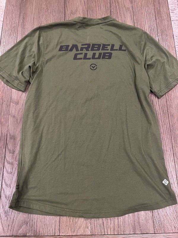 Mens Virus Action Sport Performance Barbell T-shirt Green New Small gallery