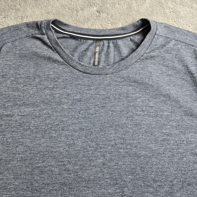 Ten Thousand The Durable Shirt Mens M Blue S/S Crew Neck Performance Gym Jersey gallery