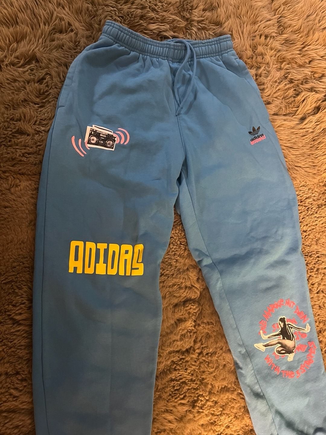 Adidas Men's blue Unite Graphic Sweatpants gallery