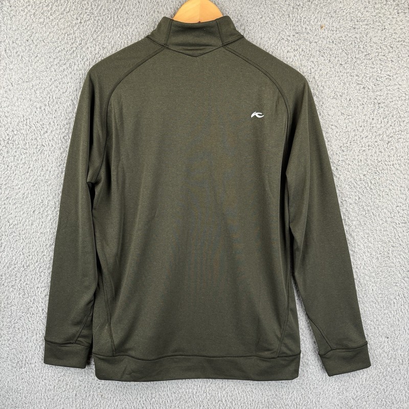 KJUS Golf Pullover Mens Medium/50 Keano Midlayer Half Zip Dark Olive *NEW* gallery