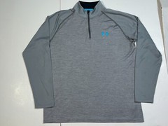 Under Armour Tech 1/4 Zip Pullover Heat Gear Loose Shirt Gray Top 1242220 M MD