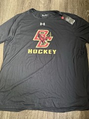 Under Armour Loose Fit Boston College Hockey Graphic T-Shirt Black Men’s 2XL