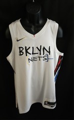 Nike NBA City Edition Jean Michel Basquiat Brooklyn Nets Basketball Jersey sz 48