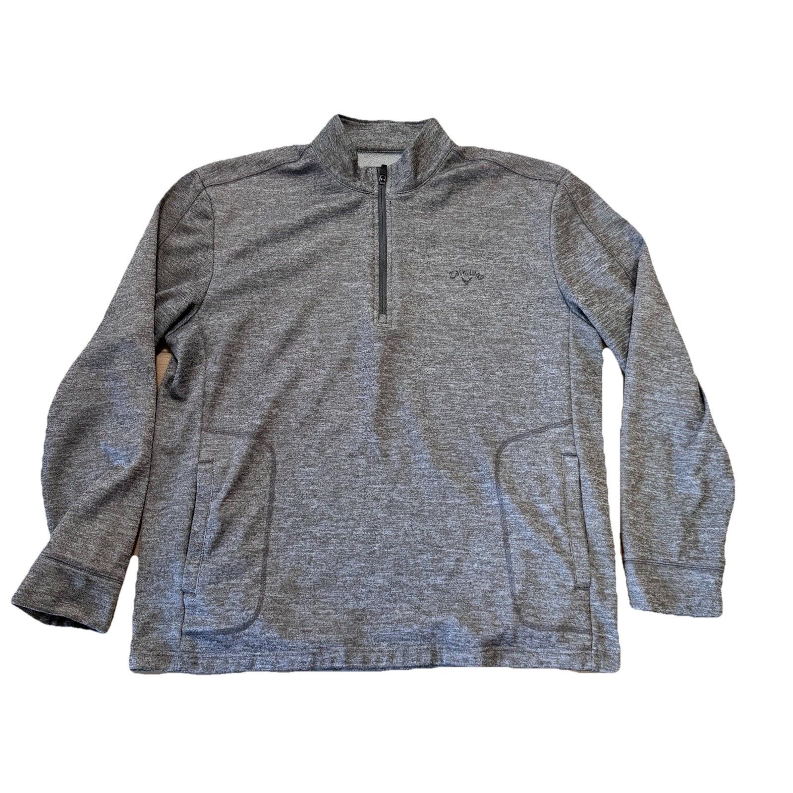 Callaway Golf Quarter Zip Pullover Sweatshirt Men's XXL Gray L/S Pullover gallery