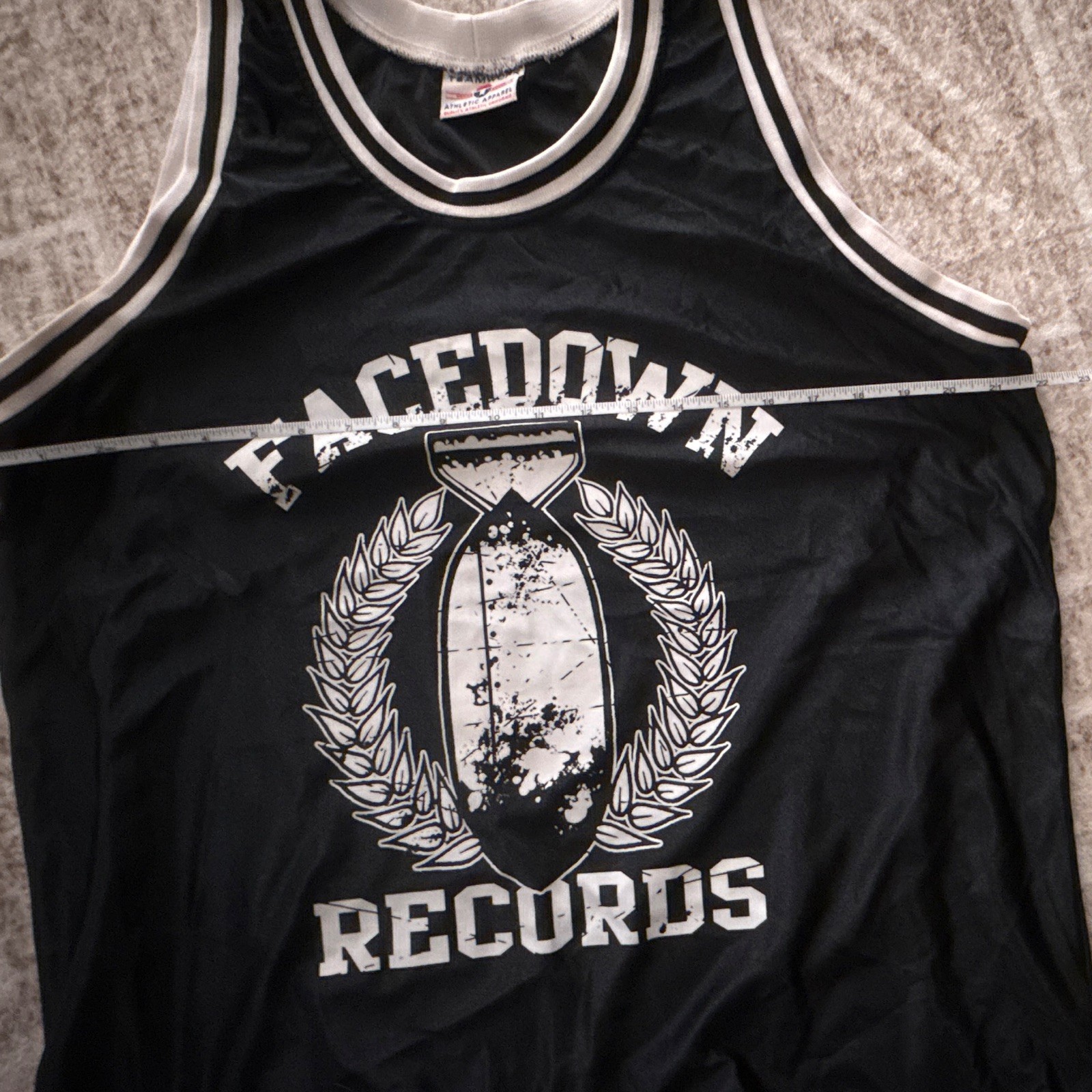 Teamwork Athletic Apparel Men's XL Black Jersey Tank Facedown Records Basketball gallery