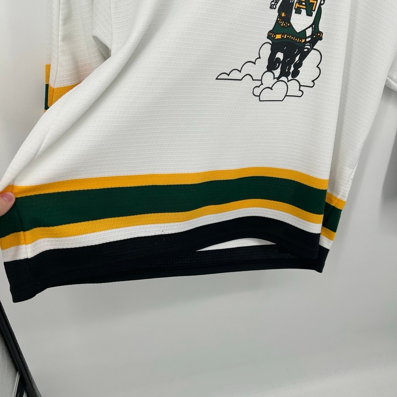 Men's White Green SP Apparel NCAA SNC St. Norbert Green Knights Hockey Jersey~ L gallery