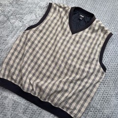Ping Sleeveless Vest Combo Mens XX Large Tan Plaid