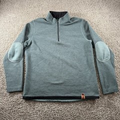 Adidas Golf Sweater Men Large 1/4 Zip Performance Elbow Pads Gorpcore Sweatshirt