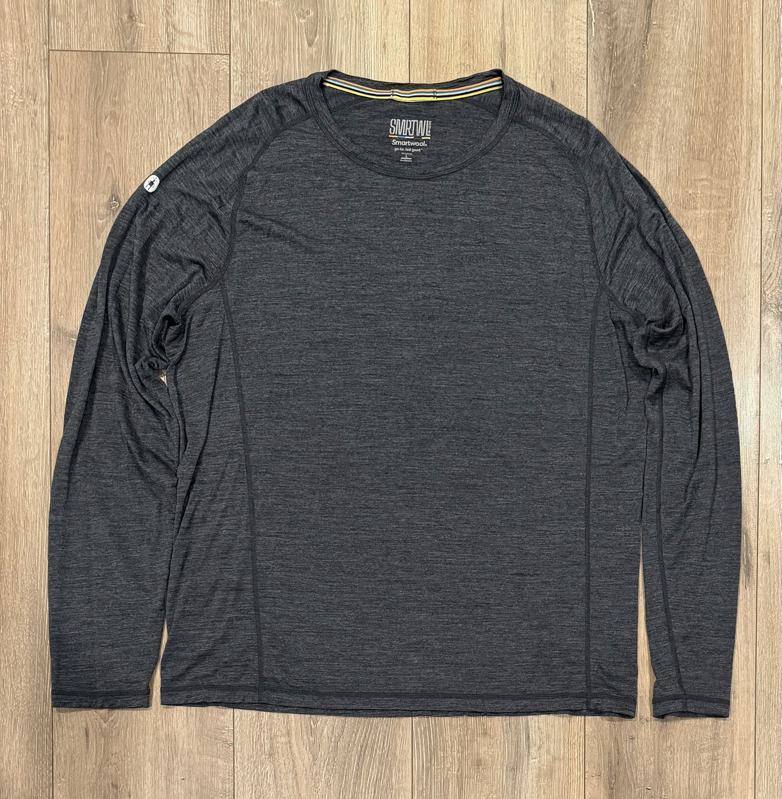 SMARTWOOL Men’s Active Wool Blend Long-Sleeve T-Shirt Large Gray gallery