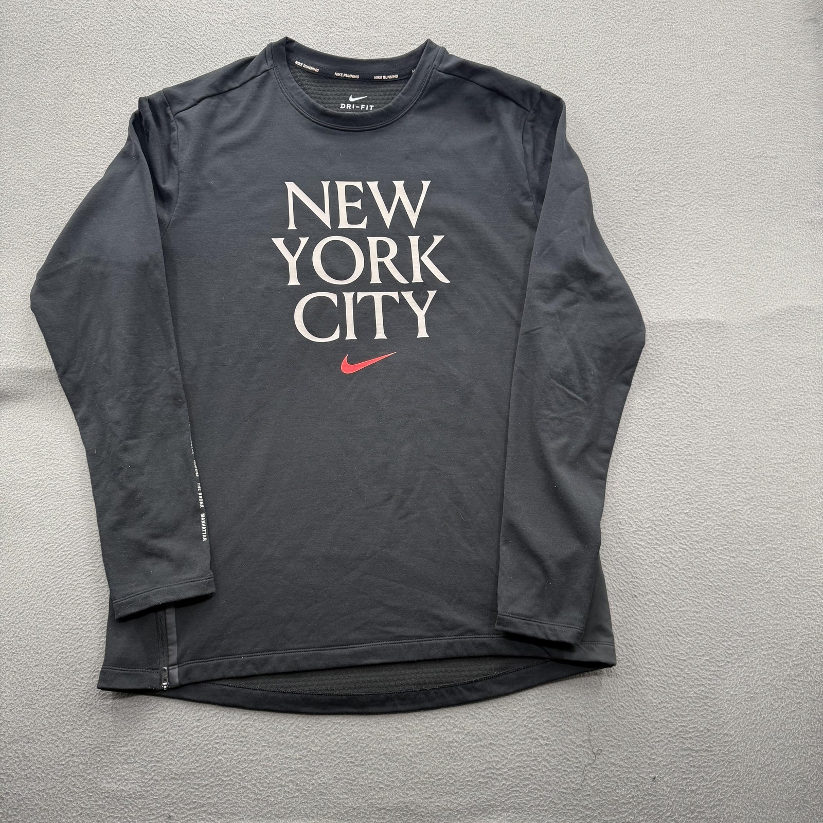 Nike Dri-FIT Shirt Mens Large Black New York City Long Sleeve Running NYC gallery