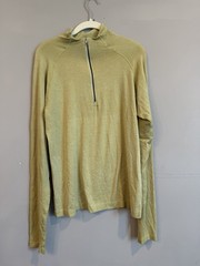 Lululemon Metal Vent 2.0 Pullover Men’s M Auric Gold/Dew Tech 1/2 Zip Gym FLAW