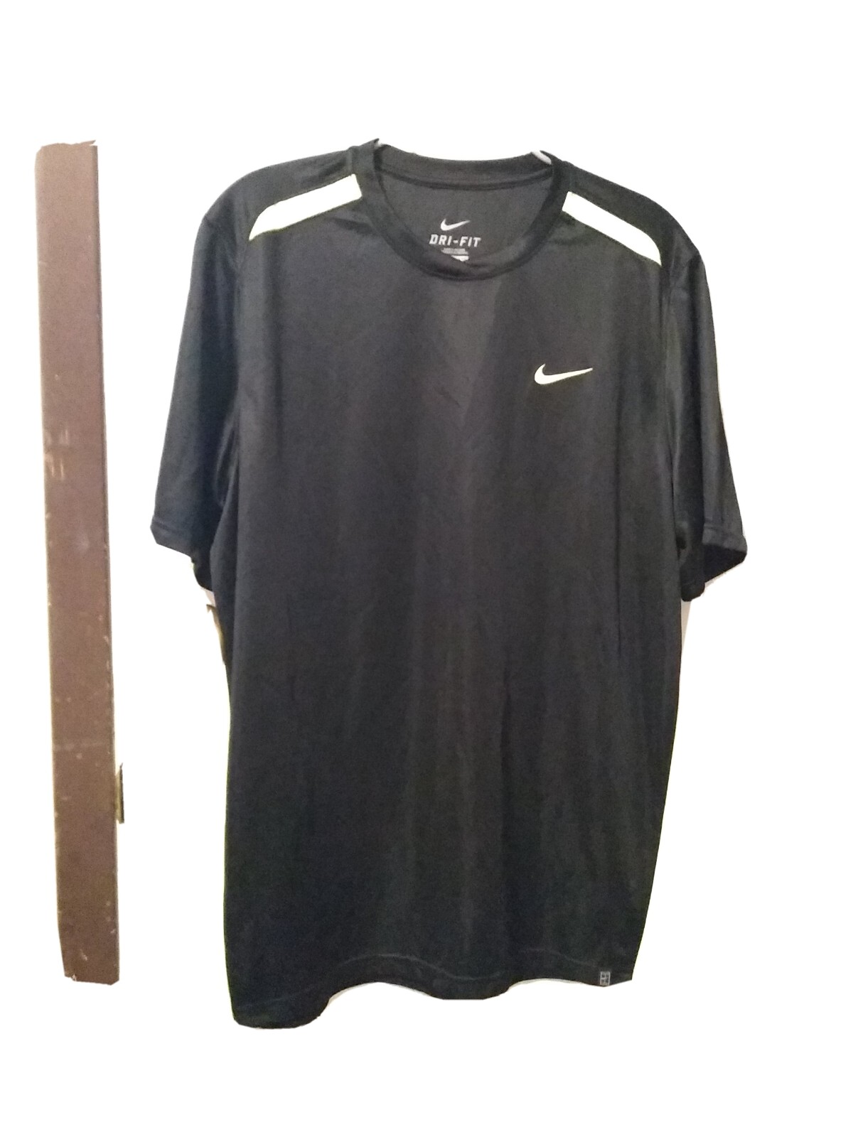 Nike Dri-Fit Men's Black/Yellow Light Weight Short Sleeve Shirt Size L Sharp! gallery