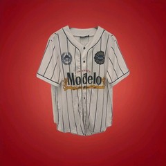Modelo Adult Medium Baseball Jersey Cerveza Short Sleeve Mens Minor Spots
