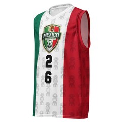 Soccer Gym Jersey Mexico Flag | Futbol Sports Shirt | Athletic Workout Top