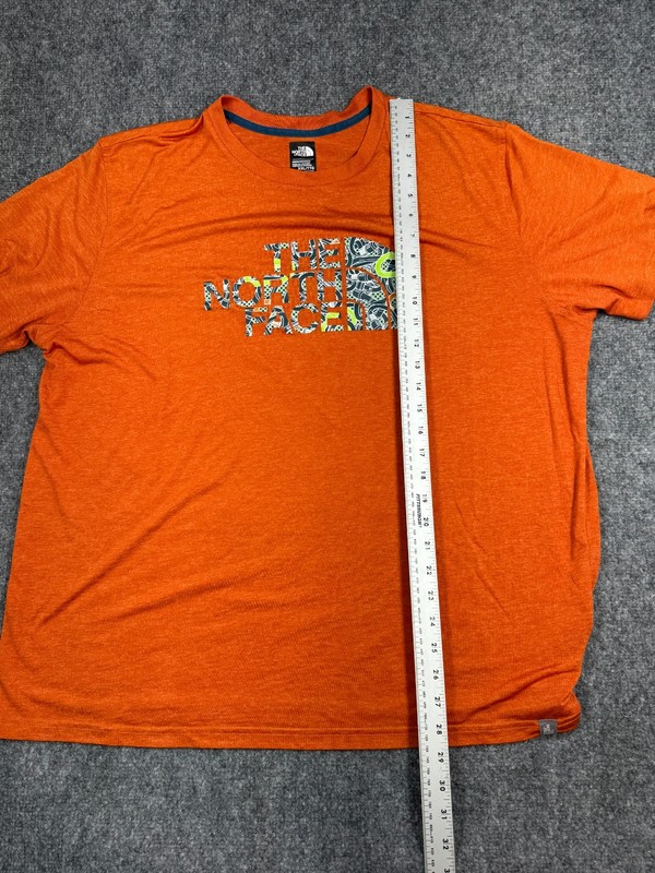 The North Face Mens T-Shirt 2XL Orange Graphic FlashDry Climbing Gear Hiking Tee gallery