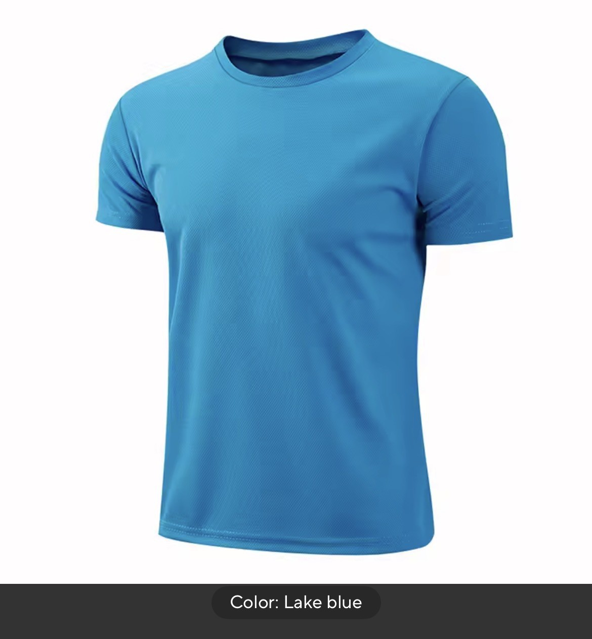 Men’s XL Quick Dry Sport T-Shirt Lake Blue Moisture Wicking Athletic Tee gallery