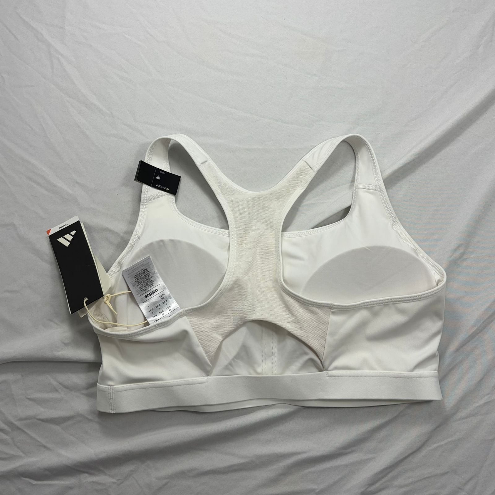 NWT Adidas Medium Support Training Sports Bra White Size XL A-C gallery
