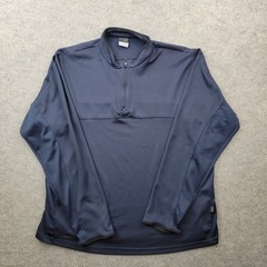 Nike Mens Large Quarter Zip Pullover Dri-FIT Navy Blue Long Sleeve Athletic Top