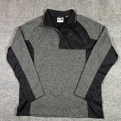 Spyder Fleece Pullover Shirt Mens 2XL Gray Black 1/4 Zip Long Sleeve Ski Outdoor