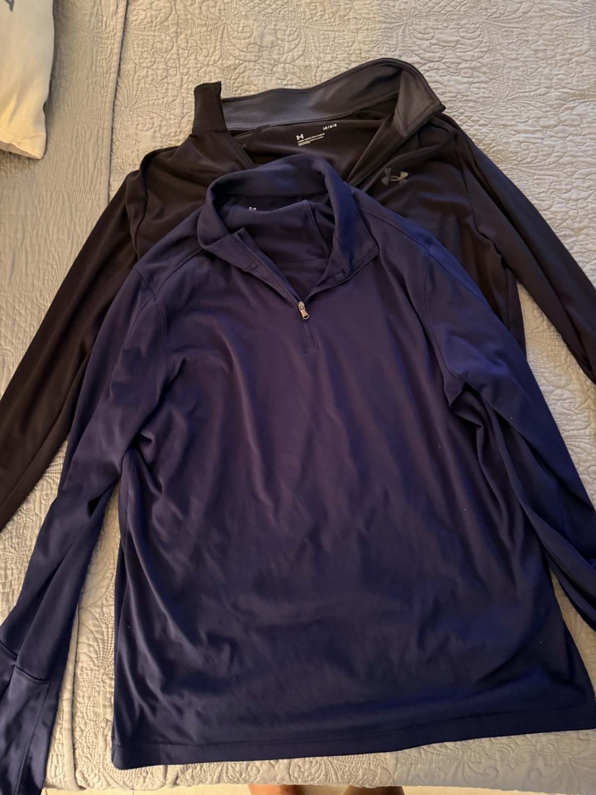 Under Armour Men’s L Loose Fit 1/4 Zip Mock Neck Pullovers Polyester gallery