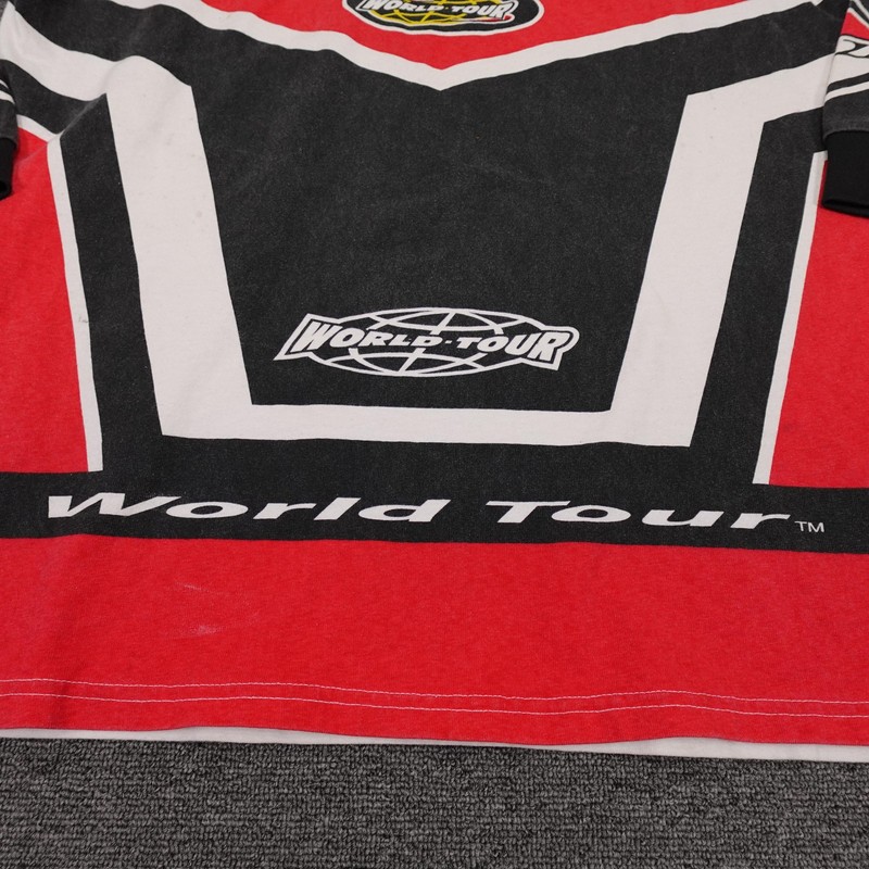 Vintage MSR Shirt Mens Medium Red World Tour Motocross Jersey Racing USA 90s gallery