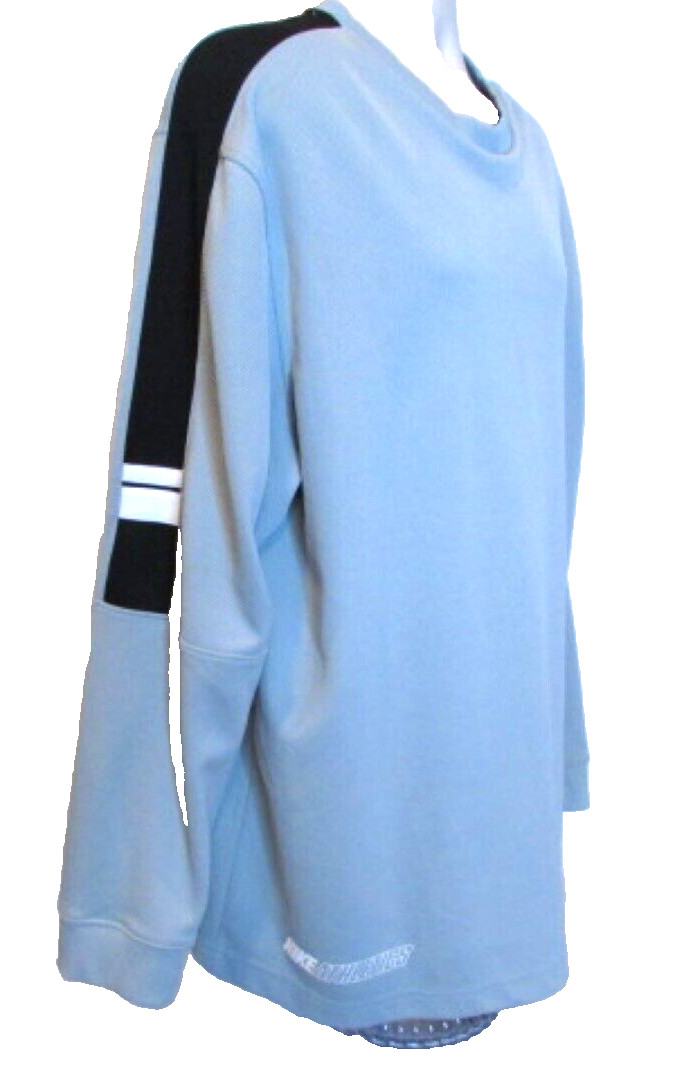 Nike Athletics Men's Gray with Blue & White Pullover Shirt XXL gallery