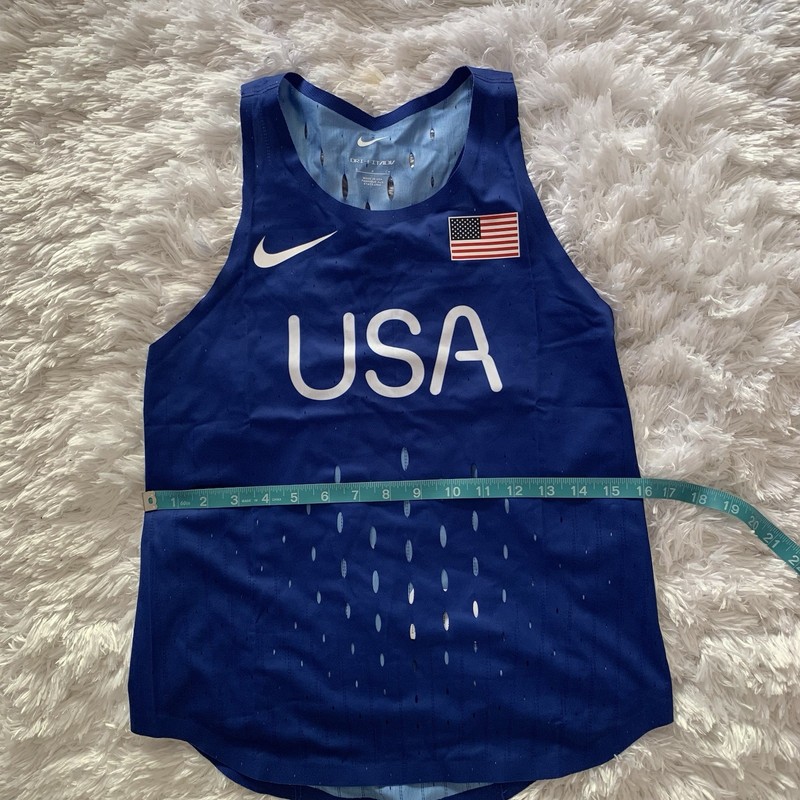 Nike Pro Elite 2024 Team USA Distance Singlet Blue Small FN0632-417 gallery