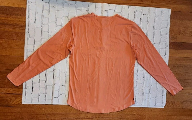 Cuts Clothing Pyca Pro Curve Hem Long Sleeve Henley Shirt Mens Large gallery