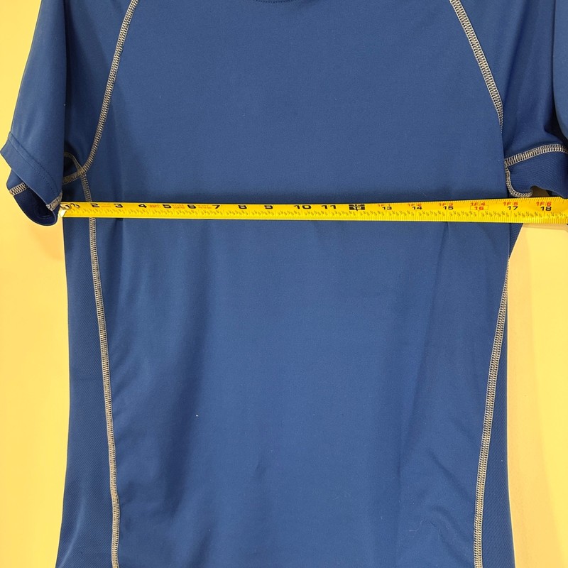 Adidas Climalite Shirt Mens Medium Solid Blue Short Sleeve Flex 360 Activewear gallery