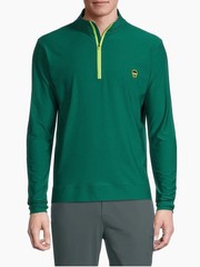 SWAG Men’s Green 1/4 Zip Mock Neck Long Sleeve Pullover Top L