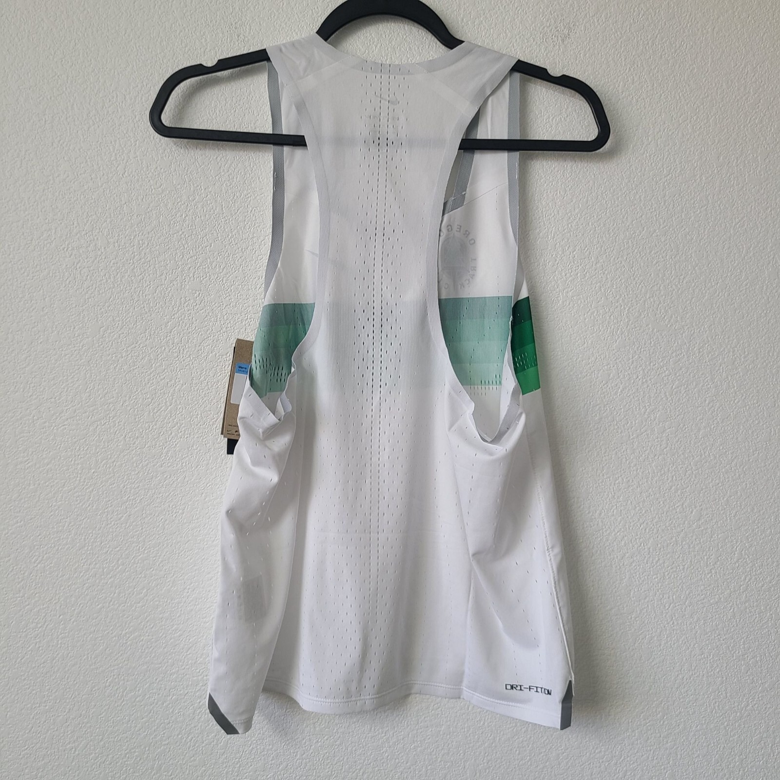 Nike Dri-Fit ADV Oregon Track Club Singlet Tank DR5812-100 Size M White Green gallery