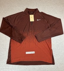 Nike Tour Dri-FIT ADV 1/2 Zip Long Sleeve Golf Top Dragon Red Men’s M FD5833-626