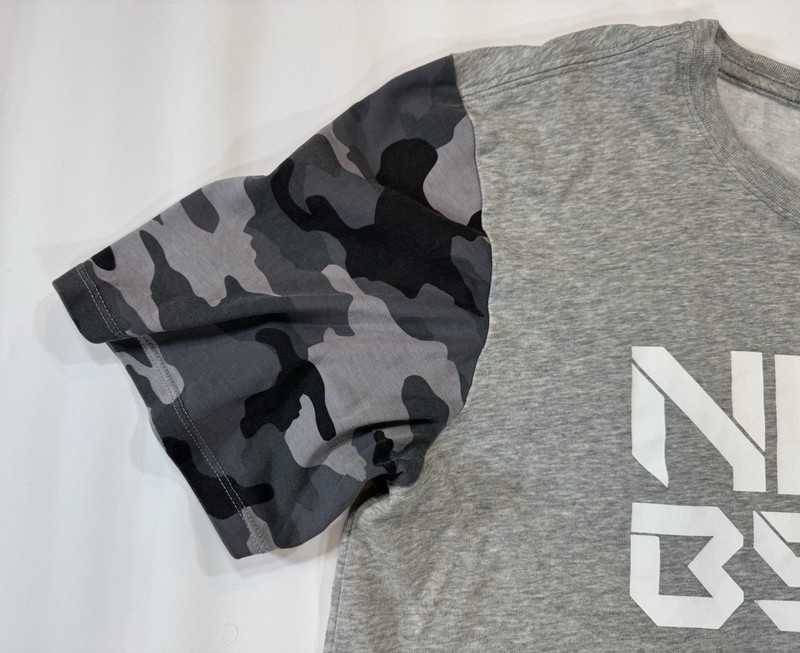 Nike Basketball BSBL Medium Dri Fit Short Sleeve T Shirt Camo/Gray Sports gallery